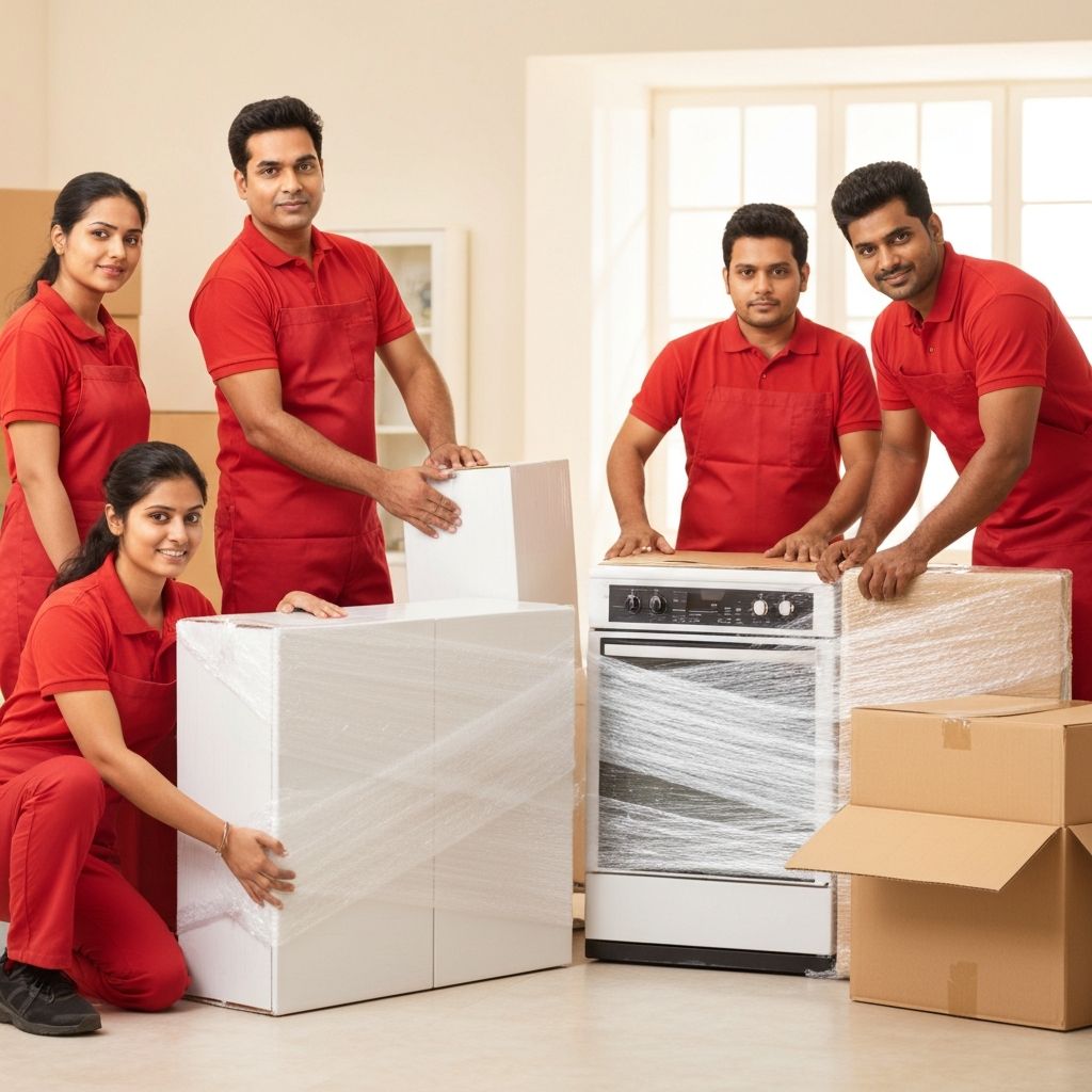 Marshal Cargo team packing household items professionally